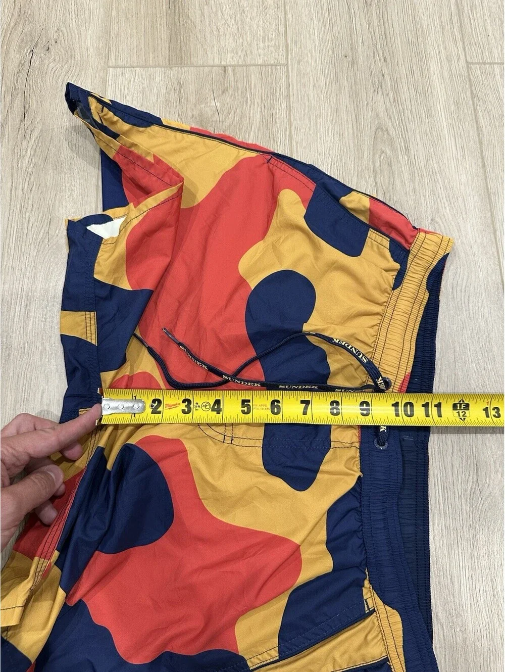 Sundek Swim Trunks Medium Mens Colorful Mesh Brief Drawstring Swimwear